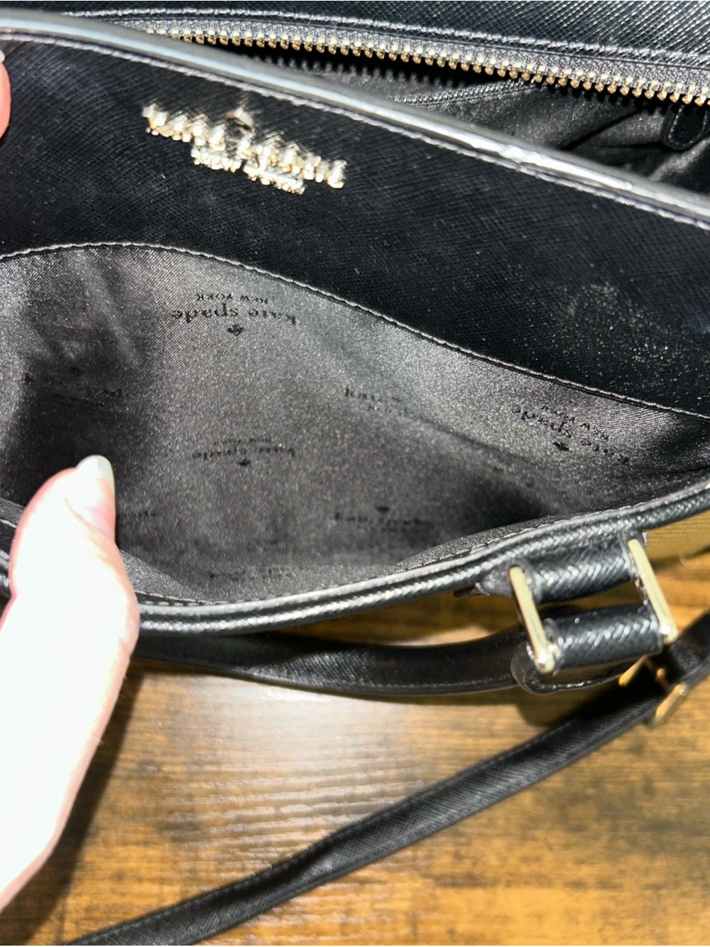 Kate Spade New York Cameron Street Candace Raffia and Black Leather Satchel - Picture 5 of 10